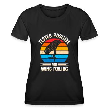 Wingsurfing Foil Wing Wing Boarding Wing Foiling - Frauen Funktions-T-Shirt - Schwarz - Vorne - AI Model Female 172 light (172cm)