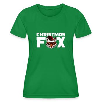Cadeaux de Noël Funny Fox - T-shirt sport Femme - vert - Devant - AI Model Female 172 dark (172cm)