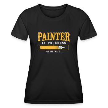 House Painter Decorator Painter In - Frauen Funktions-T-Shirt - Schwarz - Vorne - AI Model Female 172 light (172cm)