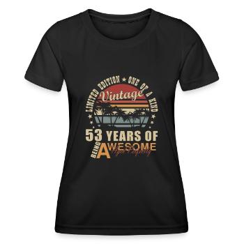 53. Geburtstag Geschenkidee 53 Jahre Alt Geschenk - Frauen Funktions-T-Shirt - Schwarz - Vorne - AI Model Female 172 light (172cm)