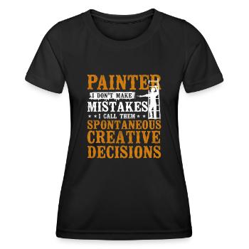 House Painter Decorator Painter I - Frauen Funktions-T-Shirt - Schwarz - Vorne - AI Model Female 172 light (172cm)