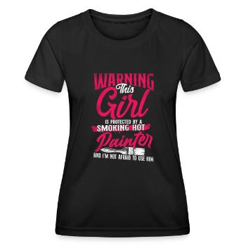 House Painter Decorator Girlfriend - Women's Functional T-Shirt - black - Front - AI Model Female 172 light (172cm)