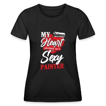 House Painter Decorator Girlfriend - Frauen Funktions-T-Shirt - Schwarz - Vorne - AI Model Female 172 light (172cm)