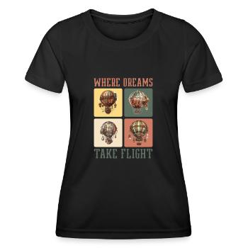 Balloon - Women's Functional T-Shirt - black - Front - AI Model Female 172 light (172cm)