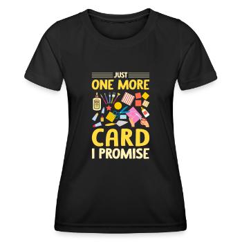 Papier d’artisanat carter fait à la main Crafter carte - T-shirt sport Femme - noir - Devant - AI Model Female 172 light (172cm)