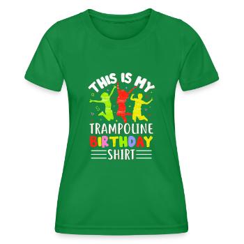 Trampoline Birthday Party - Women's Functional T-Shirt - kelly green - Front - AI Model Female 172 dark (172cm)