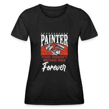 House Painter Decorator Painter - Frauen Funktions-T-Shirt - Schwarz - Vorne - AI Model Female 172 light (172cm)