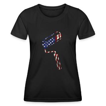 House Painter Decorator Paint - Frauen Funktions-T-Shirt - Schwarz - Vorne - AI Model Female 172 light (172cm)