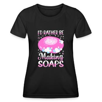Soap Bath Soap Natural Soap - Women's Functional T-Shirt - black - Front - AI Model Female 172 light (172cm)
