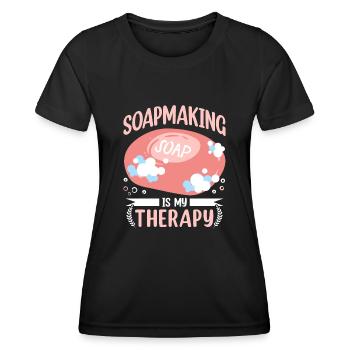 Soap Bath Soap Natural Soap - Women's Functional T-Shirt - black - Front - AI Model Female 172 light (172cm)
