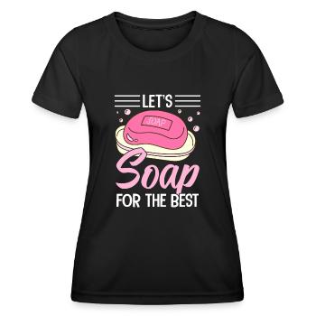 Soap Bath Soap Natural Soap - Women's Functional T-Shirt - black - Front - AI Model Female 172 light (172cm)
