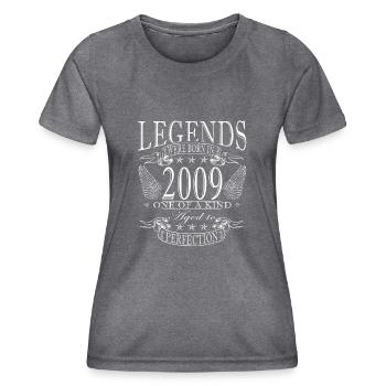 Original 2009 Rétro 15e anniversaire Cadeau - T-shirt sport Femme - mélange sombre  - Devant - AI Model Female 172 light (172cm)