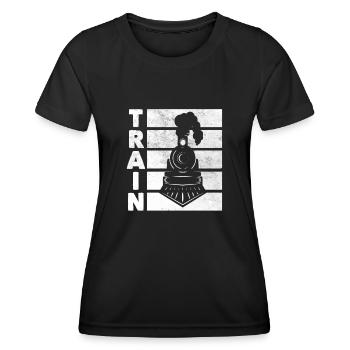 Train - Women's Functional T-Shirt - black - Front - AI Model Female 172 light (172cm)