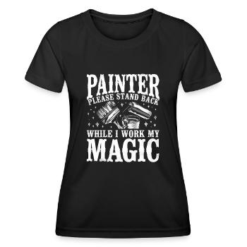 House Painter Decorator Painter - Frauen Funktions-T-Shirt - Schwarz - Vorne - AI Model Female 172 light (172cm)