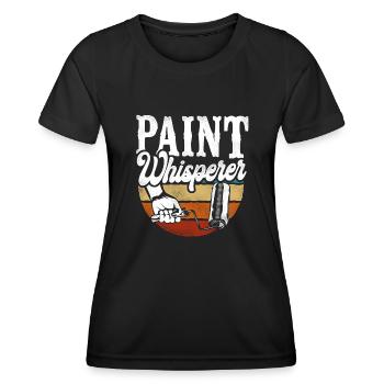 House Painter Decorator The Paint - Frauen Funktions-T-Shirt - Schwarz - Vorne - AI Model Female 172 light (172cm)