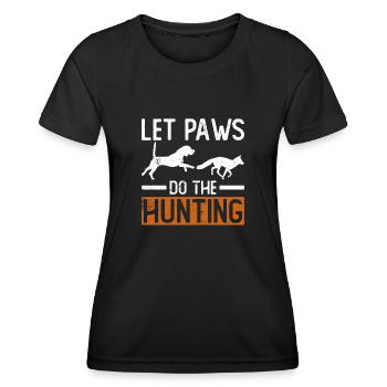 Fuchsjagd Geschenke Jagdhund - Frauen Funktions-T-Shirt - Schwarz - Vorne - AI Model Female 172 light (172cm)