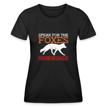 Anti-fox hunting accessories - Women's Functional T-Shirt - black - Front - AI Model Female 172 light (172cm)