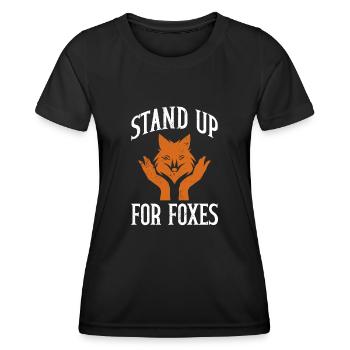 Accessoires de chasse anti-renards - T-shirt sport Femme - noir - Devant - AI Model Female 172 light (172cm)