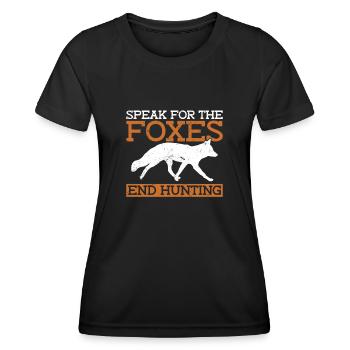 Accessoires de chasse anti-renards - T-shirt sport Femme - noir - Devant - AI Model Female 172 light (172cm)