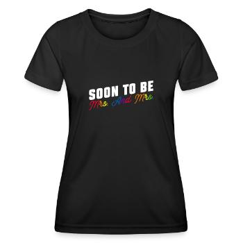 Gay Pride Hochzeit Lesben-Gay-Ehe - Frauen Funktions-T-Shirt - Schwarz - Vorne - AI Model Female 172 light (172cm)