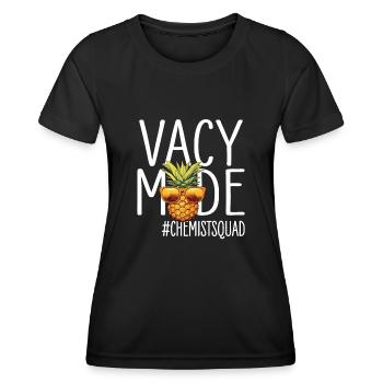 Chimiste Vacances Mode Chimiste - T-shirt sport Femme - noir - Devant - AI Model Female 172 light (172cm)