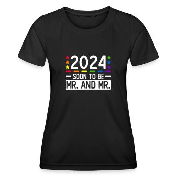 Mariage Gay Pride Mariage Gay - T-shirt sport Femme - noir - Devant - AI Model Female 172 light (172cm)