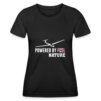 Planeur - T-shirt sport Femme - noir - Devant - AI Model Female 172 light (172cm)