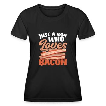 Speck Nur Ein Junge Der Speck Liebt - Frauen Funktions-T-Shirt - Schwarz - Vorne - AI Model Female 172 light (172cm)