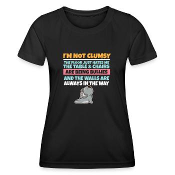 I'm Not Clumsy The Floor Hates Me Foolish Koala - Women's Functional T-Shirt - black - Front - AI Model Female 172 light (172cm)