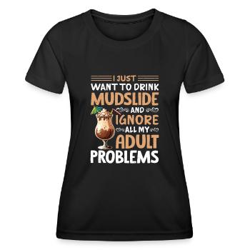 Mudslide Cocktail - Frauen Funktions-T-Shirt - Schwarz - Vorne - AI Model Female 172 light (172cm)