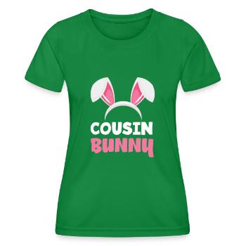 Cousin lapin Pâques lapin oreilles de Pâques - T-shirt sport Femme - vert - Devant - AI Model Female 172 dark (172cm)