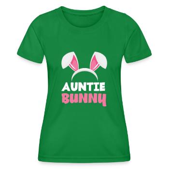 Tante lapin Pâques lapin oreilles de Pâques - T-shirt sport Femme - vert - Devant - AI Model Female 172 dark (172cm)