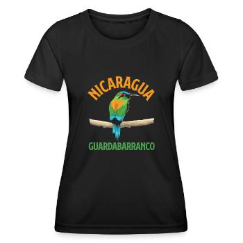 Nicaragua Guardabarranco National Bird Countries - Women's Functional T-Shirt - black - Front - AI Model Female 172 light (172cm)