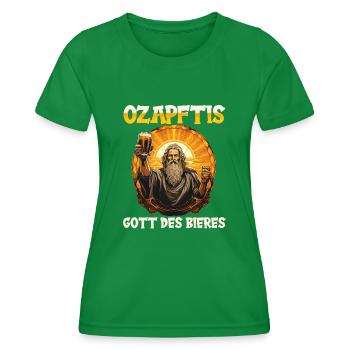 Biertrinker Bierliebhaber Sauf Trink Party Bier - Frauen Funktions-T-Shirt - Kelly Green - Vorne - AI Model Female 172 dark (172cm)