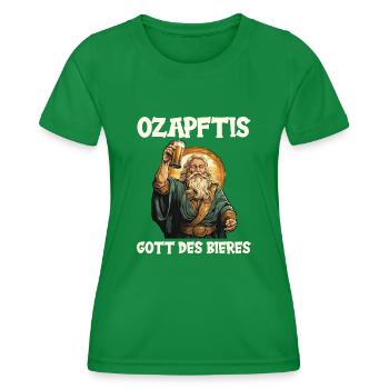 Biertrinker Bierliebhaber Sauf Trink Party Bier - Frauen Funktions-T-Shirt - Kelly Green - Vorne - AI Model Female 172 dark (172cm)