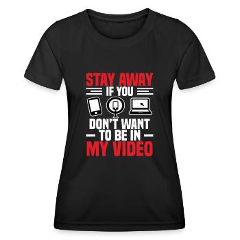 Content Creators & Social Media Influencers - Women's Functional T-Shirt - black - Front - AI Model Female 172 light (172cm)