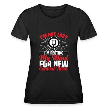 Content Creators & Social Media Influencers - Women's Functional T-Shirt - black - Front - AI Model Female 172 light (172cm)