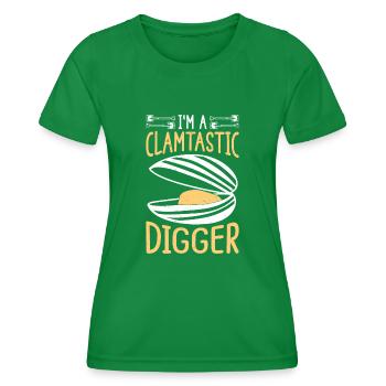 Moules Fruits de mer - T-shirt sport Femme - vert - Devant - AI Model Female 172 dark (172cm)
