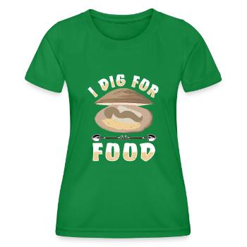Moules Fruits de mer - T-shirt sport Femme - vert - Devant - AI Model Female 172 dark (172cm)