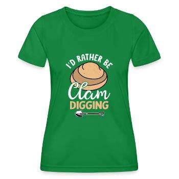 Moules Fruits de mer - T-shirt sport Femme - vert - Devant - AI Model Female 172 dark (172cm)