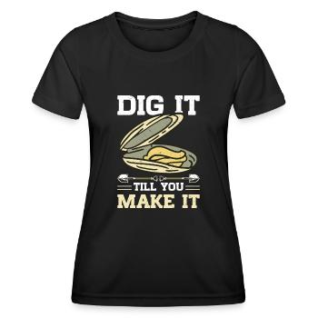 Mussels Seafood - Women's Functional T-Shirt - black - Front - AI Model Female 172 light (172cm)