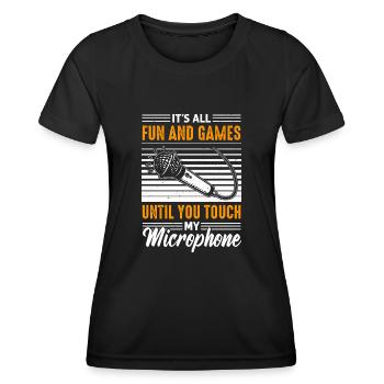 Content Creators & Social Media Influencers - Women's Functional T-Shirt - black - Front - AI Model Female 172 light (172cm)