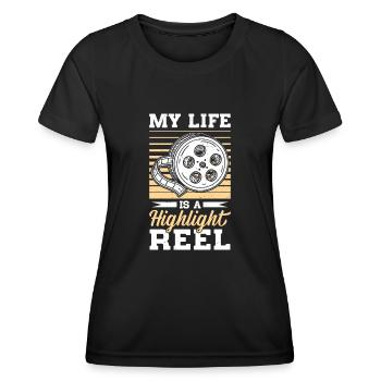 Content Creators & Social Media Influencers - Women's Functional T-Shirt - black - Front - AI Model Female 172 light (172cm)
