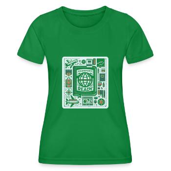 Passeport prêt 5 - T-shirt sport Femme - vert - Devant - AI Model Female 172 dark (172cm)