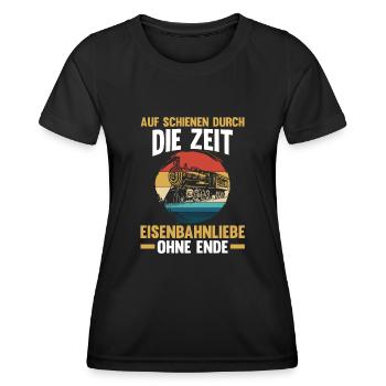 Model Railroad Model Train Train Railroad Railroad Railroad Railroad Model Train Model Train Model T - Women's Functional T-Shirt - black - Front - AI Model Female 172 light (172cm)