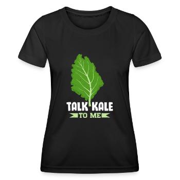 Kale Vegetarian Veganism - Women's Functional T-Shirt - black - Front - AI Model Female 172 light (172cm)