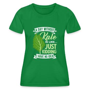 Kale Vegetarian Veganism - Women's Functional T-Shirt - kelly green - Front - AI Model Female 172 dark (172cm)