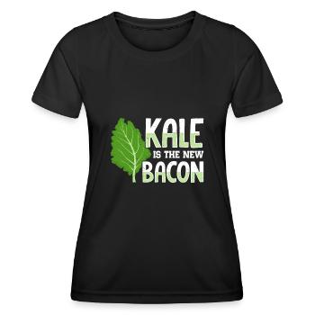 Grünkohl Vegetarier Veganismus - Frauen Funktions-T-Shirt - Schwarz - Vorne - AI Model Female 172 light (172cm)