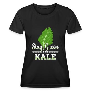 Kale Vegetarian Veganism - Women's Functional T-Shirt - black - Front - AI Model Female 172 light (172cm)