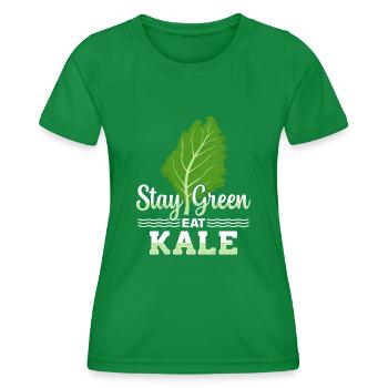 Kale Vegetarian Veganism - Women's Functional T-Shirt - kelly green - Front - AI Model Female 172 dark (172cm)